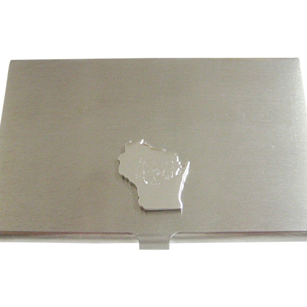 Wisconsin State Map Shape Business Card Holder - image 1